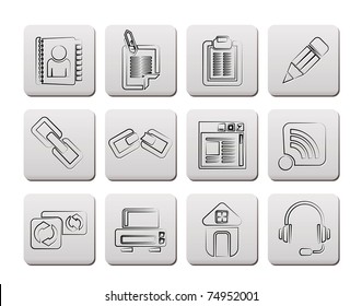 internet and website icons - vector icon set