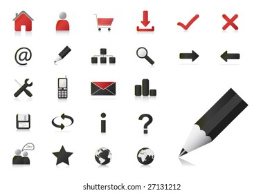 Internet and website icons, vector illustration