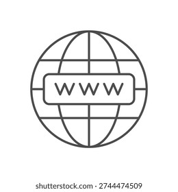Internet website line outline icon
