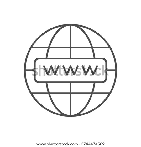 Internet website line outline icon