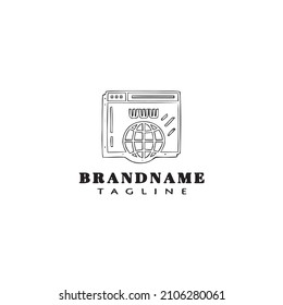 internet and website logo icon design template modern vector cute