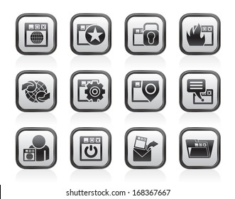 Internet, website and  Security Icons - vector icon set