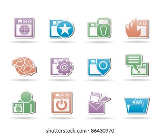 Internet, website and  Security Icons - vector icon set