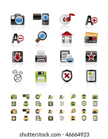 Internet and Website Vector Icon Set   - 3 colors included