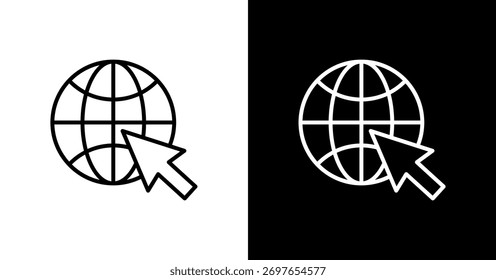 Internet White Icon Set Design