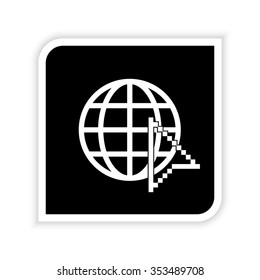Internet -  white vector icon