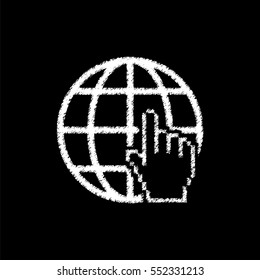 Internet -  white vector icon