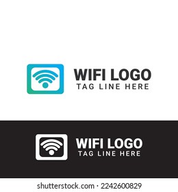 internet wifi business template vector logo.