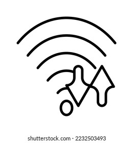icono de vector de conexión a Internet o wifi