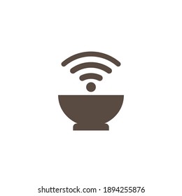 internet wifi logo design vector illustration bowl