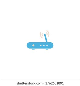 Internet WiFi-Router Symbol flach Vektorlogo Design trendige Illustrationssymbol Grafik einfach