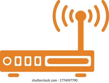 Internet, WiFi router vector icon