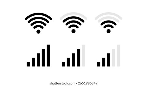 Internet or wifi sigmal icon, isolated on white background