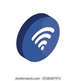 internet wifi signal button isolated icon
