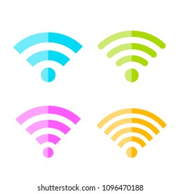 Internet wifi signal vector icon illustration isolated on white background