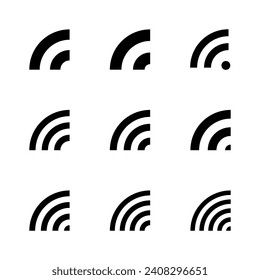 Internet Wifi vector black sign