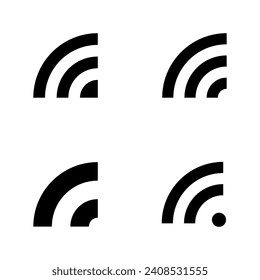 Signo negro vector Internet Wifi