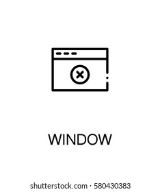 Internet window icon. Single high quality outline symbol for web design or mobile app. Thin line sign for design logo. Black outline pictogram on white background