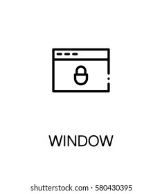 Internet window icon. Single high quality outline symbol for web design or mobile app. Thin line sign for design logo. Black outline pictogram on white background