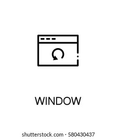 Internet window icon. Single high quality outline symbol for web design or mobile app. Thin line sign for design logo. Black outline pictogram on white background