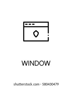 Internet window icon. Single high quality outline symbol for web design or mobile app. Thin line sign for design logo. Black outline pictogram on white background