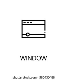 Internet window icon. Single high quality outline symbol for web design or mobile app. Thin line sign for design logo. Black outline pictogram on white background