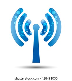 Internet wireless technology. Wireless Icon. wifi symbol. vector illustration.