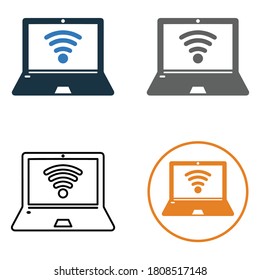 Internet, wireless, WiFi icon. Editable vector isolated on a white background