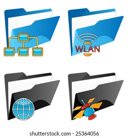 internet, wlan, communication - icons
