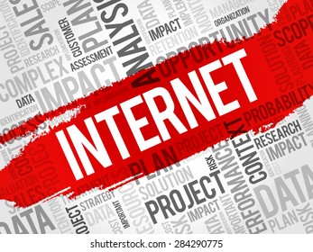 INTERNET word cloud, business concept
