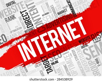 INTERNET word cloud, business concept