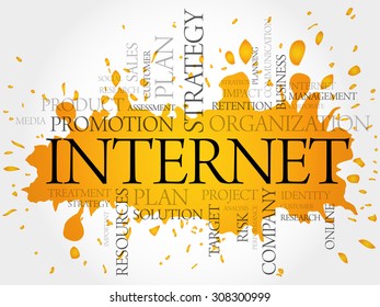 Internet word cloud, business concept