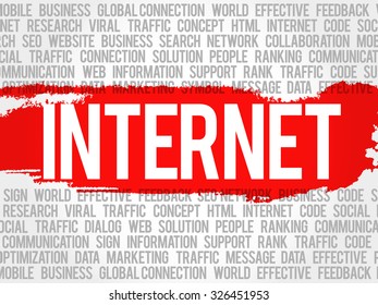 INTERNET word cloud, business concept
