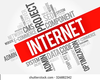 INTERNET word cloud, business concept