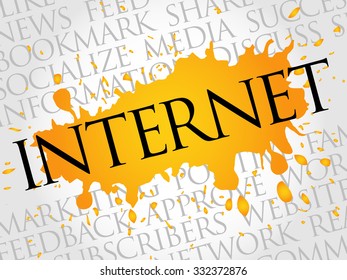 Internet word cloud, business concept