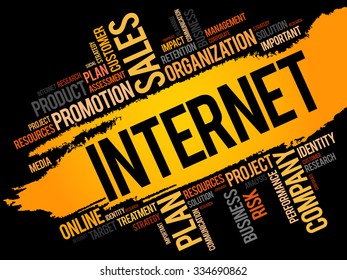 Internet word cloud, business concept