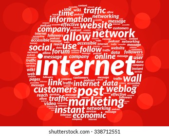 Internet word cloud, business concept