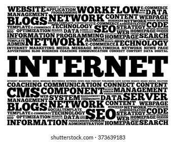 Internet word cloud, business concept