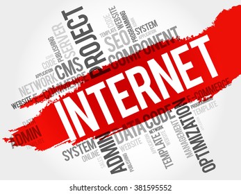 Internet word cloud, business concept