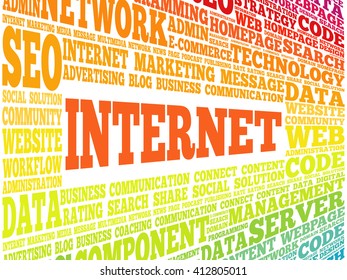 INTERNET word cloud, business concept