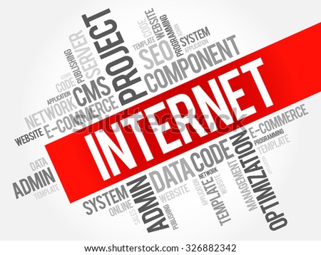 INTERNET word cloud, business concept