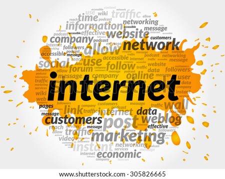 Internet words cloud business concept