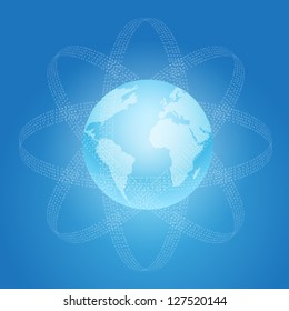 Internet and World concept symbol. EPS10 vector.