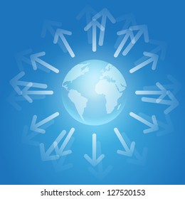 Internet and World concept symbol. EPS10 vector.