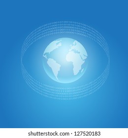 Internet and World concept symbol. EPS10 vector.