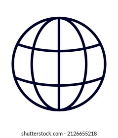 internet world icon over white