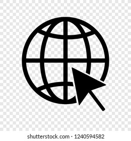 Internet world icon transparent grid