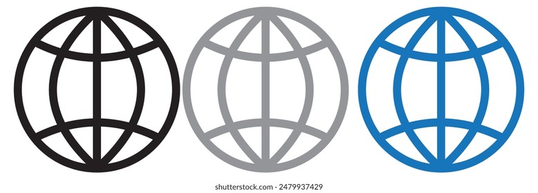 Internet world icon transparent grid
