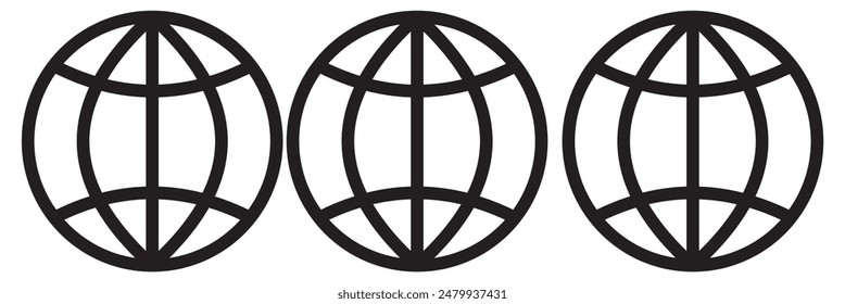 Internet world icon transparent grid