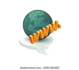 Internet world information technology concept illustration
